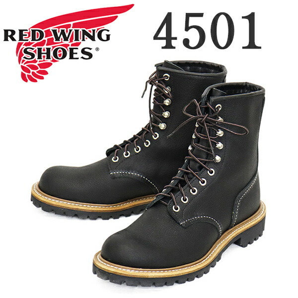 REDWING (レッドウィング) 4501 8inch Logger 8インチロガーブーツ ブラックオイルスリック US12D-約30cm拍卖