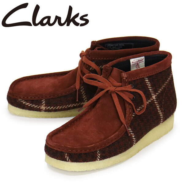 Clarks (クラークス) 26182793 Wallabee Boot ワラビーブーツ メンズ レザーブーツ Rust Tweed Comb CL150 UK8.5-約26.5cm拍卖