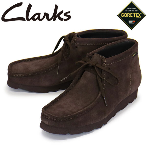 Clarks (クラークス) 26183075 Wallabee GTX ワラビー ゴアテックス メンズ ブーツ Dark Brown Suede CL153 UK8.5-約26.5cm拍卖