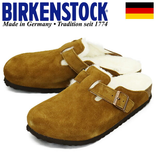 BIRKENSTOCK (ビルケンシュトック) 1001140 BOSTON SHEARLING ボストンシアリング スエードレザーサンダル MINK レギュラー幅 BI218 42-約2拍卖