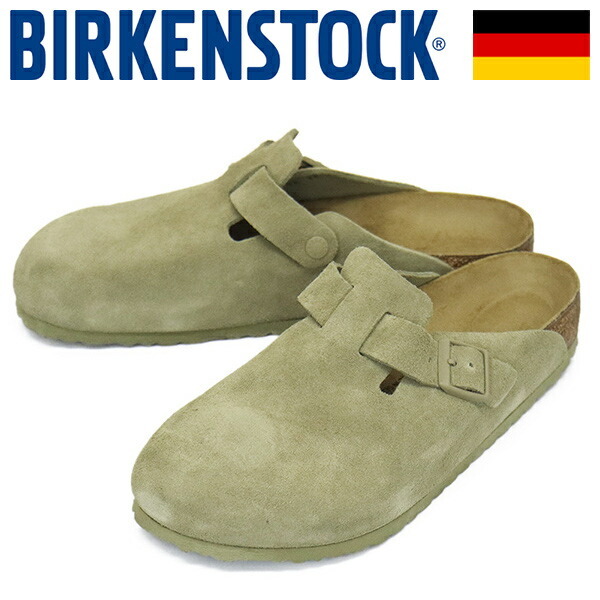 BIRKENSTOCK (ビルケンシュトック) 1025788 BOSTON ボストン スエードレザーサンダル FADED KHAKI レギュラー幅 BI375 39-約25.0cm拍卖