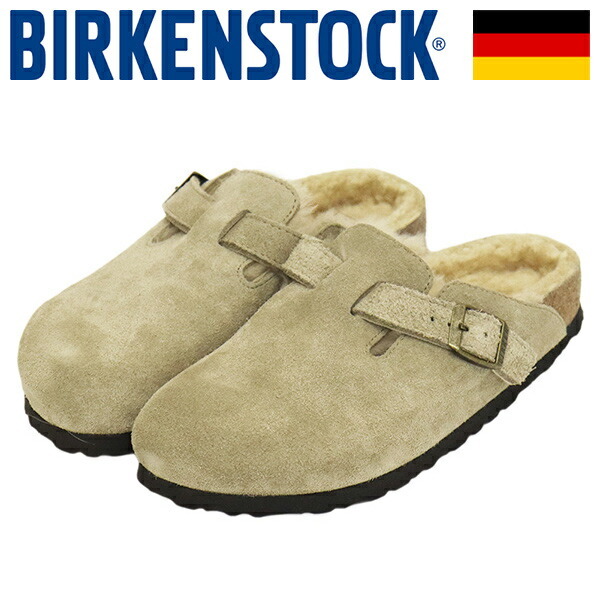 BIRKENSTOCK (ビルケンシュトック) 1028299 BOSTON SHEARLING ボストン シアリング スエードレザーサンダル TAUPE ナロー幅 BI440 38-約24.拍卖