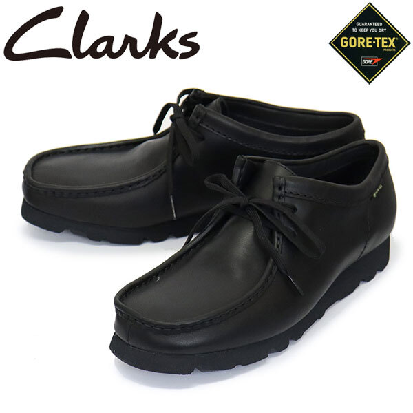 Clarks (クラークス) 26183074 Wallabee GTX ワラビー ゴアテックス メンズ ブーツ Blk/Black Lea CL152 UK8-約26.0cm拍卖