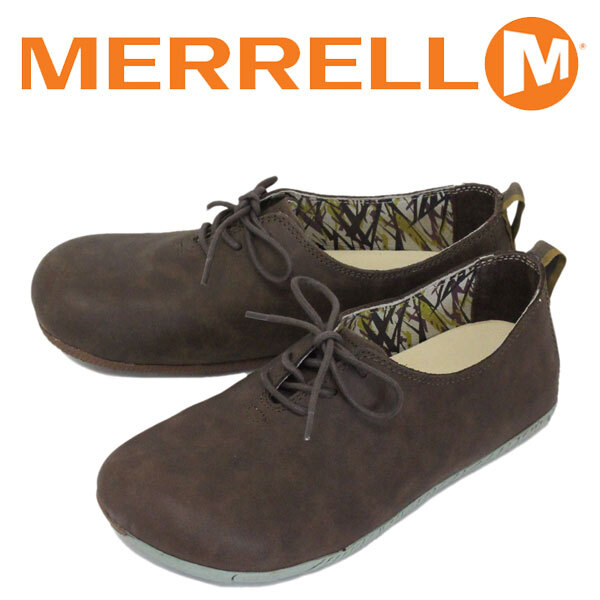MERRELL (メレル) J20557 Mootopia Lace ムートピア レース レザーシューズ Bronte Brown MRL031 約26.0cm拍卖