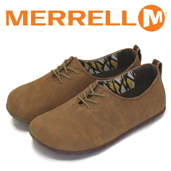 MERRELL (メレル) W20556 Mootopia Lace ムートピア レース レディース レザーシューズ LIGHT BROWN MRL061 約24.5cm拍卖