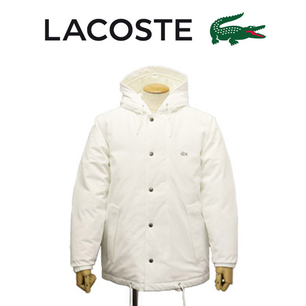 LACOSTE (ラコステ) BH021J 耐水透湿 ピケダウンジャケット 70VWHITE LC399 48-S拍卖