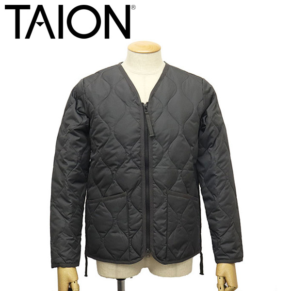 TAION (タイオン) 101ZML-1 MILITALY ZIP V NECK DOWN JKT ジップダウンジャケット TA007 CHARCOAL L拍卖