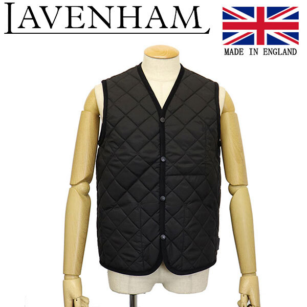 LAVENHAM (ラベンハム) LV6045 DUBLIN MENS 23 ダブリン メンズ キルティングベスト F44 SABLE BLACK イギリス製 LH023 S拍卖