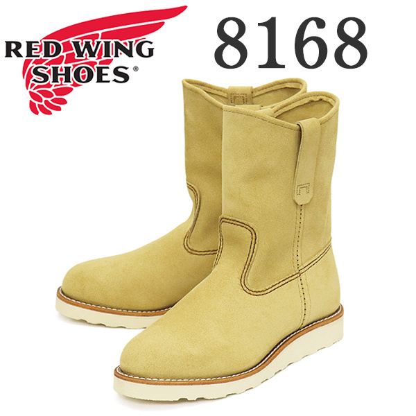 RED WING(レッドウィング) 8168 9インチ PECOS BOOTS(ペコスブーツ) ホーソーン アビレーン ラフアウト(ベージュスエード)-7.5E(25.5cm)拍卖