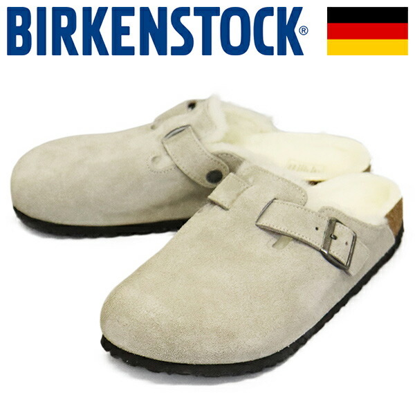 BIRKENSTOCK (ビルケンシュトック) 1017650 BOSTON SHEARLING ボストン シアリング スエードレザーサンダル STONE COIN レギュラー BI475 4拍卖