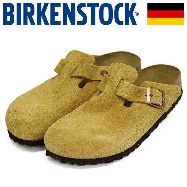 BIRKENSTOCK (ビルケンシュトック) 1026164 BOSTON ボストン スエードレザーサンダル LATTE CREAM ナロー BI463 39-約25.0cm拍卖
