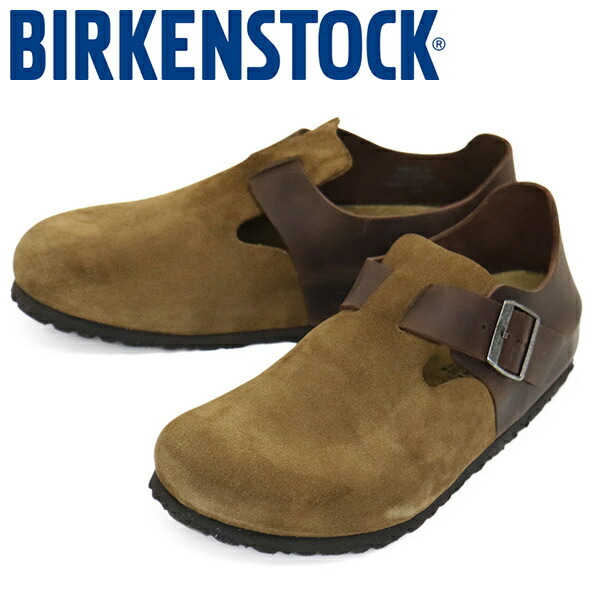 BIRKENSTOCK (ビルケンシュトック) 1030157 LONDON ロンドン ミックスドレザーシューズ DARK TEA レギュラー BI481 40-約26.0cm拍卖
