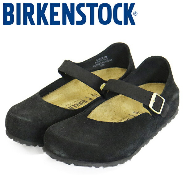 BIRKENSTOCK (ビルケンシュトック) 1030423 MANTOVA マントバ スエードレザーバレエシューズ BLACK ナロー BI493 38-約24.5cm拍卖