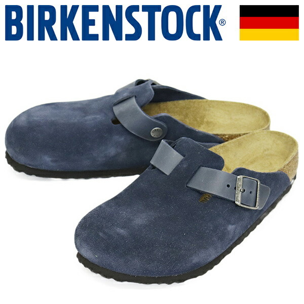 BIRKENSTOCK (ビルケンシュトック) 1030658 BOSTON ボストン ミックスドレザーサンダル NEW NAVY レギュラー BI473 41-約26.5cm拍卖