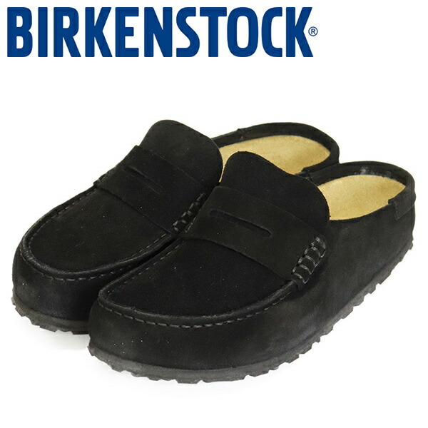 BIRKENSTOCK (ビルケンシュトック) 1030813 NAPLES WRAPPED ネープルズ ラップ スエードレザーサンダル BLACK ナロー BI490 38-約24.5cm拍卖