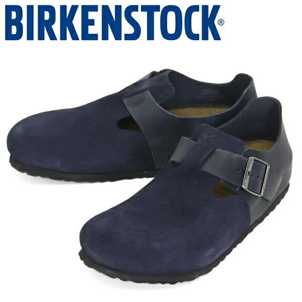 BIRKENSTOCK (ビルケンシュトック) 1030157 LONDON ロンドン ミックスドレザーシューズ NEW NAVY レギュラー BI482 41-約26.5cm拍卖