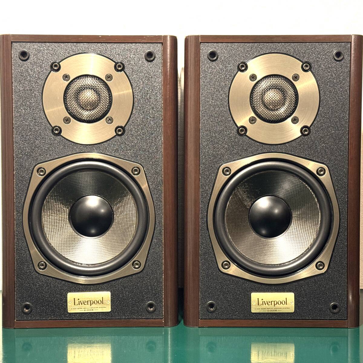 ONKYO D-200II Liverpool 2ウェイ・バスレフ・低域:16cmカーボンコーン型(ラバーエッジ交換済) 高域:2.5cmプラズマカーボナイト拍卖