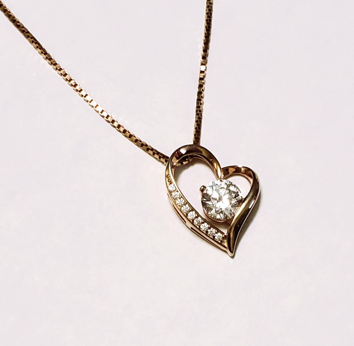 SILVER 925 シルバー925刻印 キュービックジルコニア ペンダントトップ ネックレス レディース 50㎝ 3,3g 美品拍卖