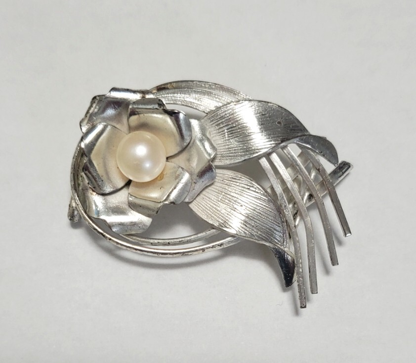 本真珠 アコヤ パール ブローチ 帯留め 和装小物 レディース アクセサリー 12,3g 拍卖