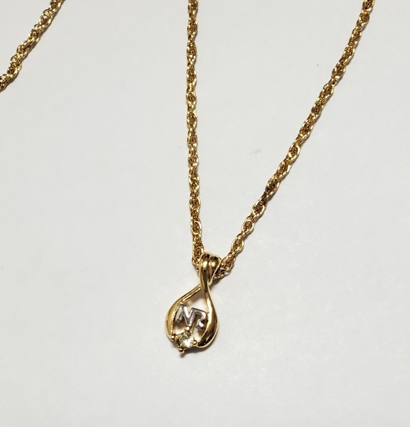 ●NINA RICCI●ラインストーン ペンダントトップ ネックレス レディース アクセサリー 38㎝-42㎝ 4,7g きれいめ拍卖