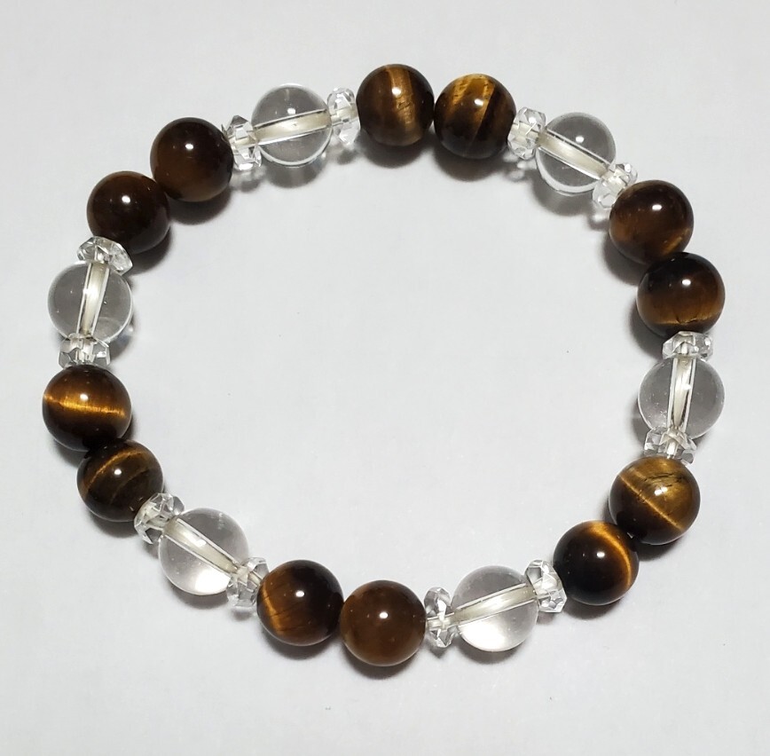 天然石 タイガーアイ カラーストーン ブレスレット レディース アクセサリー 15,9g 美品拍卖