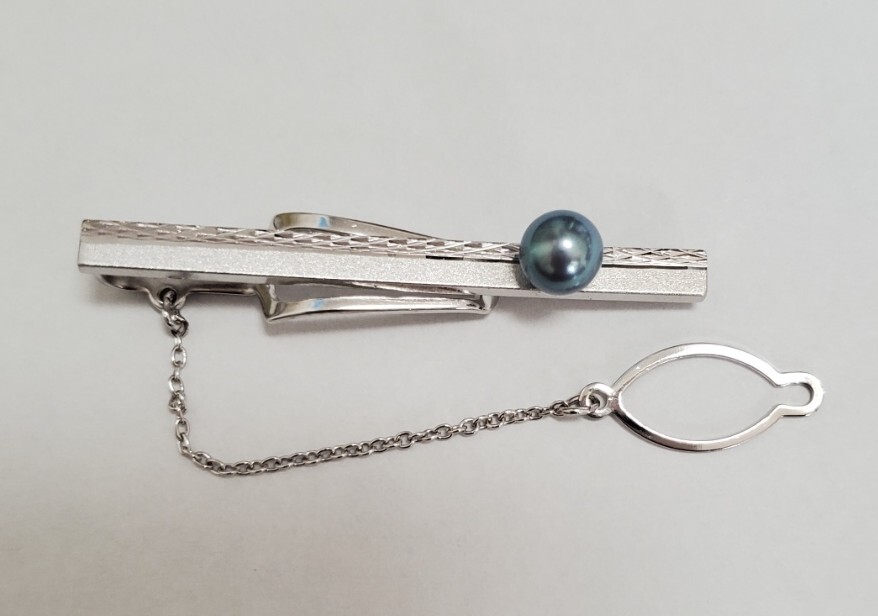 SILVER.G刻印 本真珠 アコヤ パール タイピン タイバー メンズ アクセサリー 4,9g きれいめ拍卖