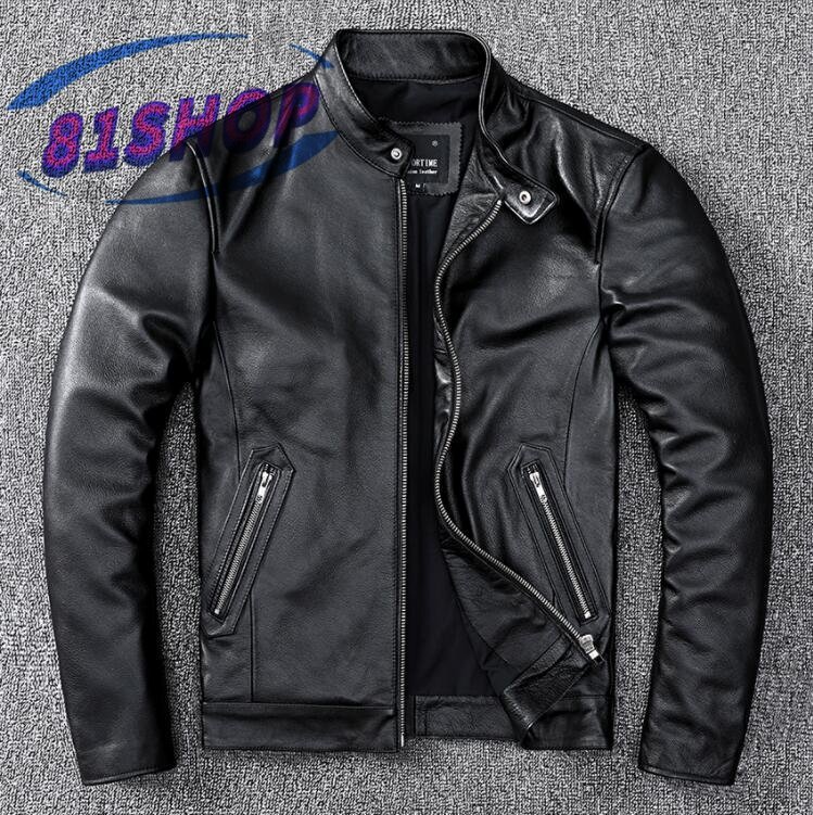 「81SHOP」高品質 レザージャケット 上品 本革 牛革 ライダースジャケット メンズファッション バイクジャケット 革ジャン S~5XL拍卖