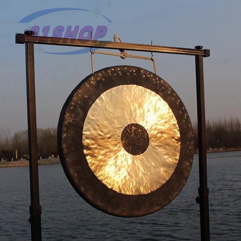 「81SHOP」銅鑼 銅ゴング 伝統の銅ら ドラ 銅ら 60cm アラームドラ 音色が純粋 音大きい 5kg ドラ棚なし拍卖