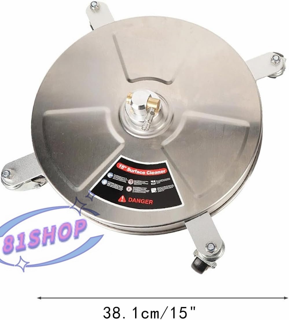 「81SHOP」15インチ 高圧洗浄機 表面クリーナー 2本のワンド付き パティオ デッキ用 ステンレススチール パワーウォッシャーアクセサリー拍卖
