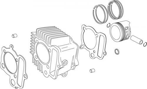モンキー/ゴリラ/BAJA(12V)用 シリンダーKit(Aタイプ/17Rステージ+D/Rステージ+D 88cc用)|SP武川/タケガワ拍卖