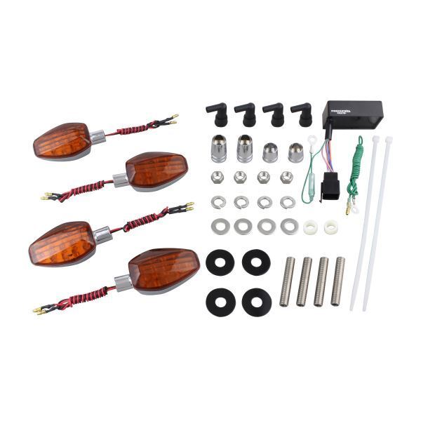 CB250F(2014-2017) 用 ライトウェイトLEDウインカーKIT メッキボディ/オレンジレンズ|ポッシュフェイス/POSH拍卖