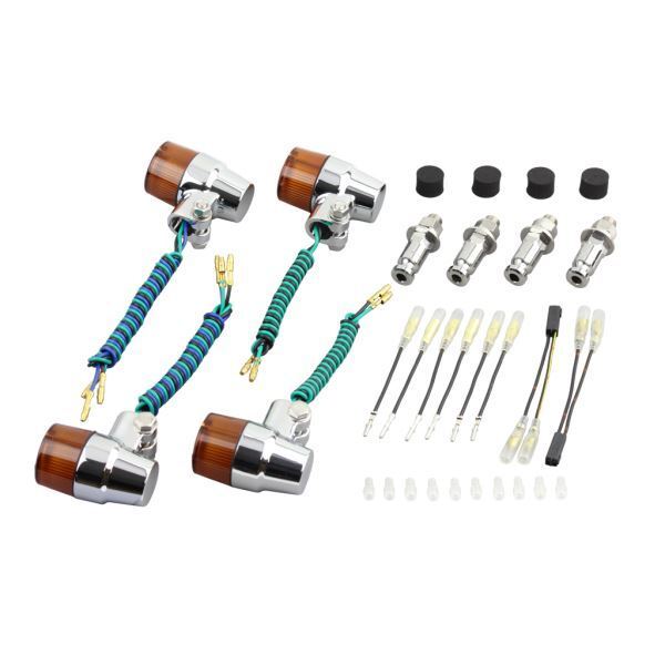 ZRX400-2(2001-2003) 用 スーパーバイクミニタイプ ウインカーKIT メッキボディ/オレンジレンズ|ポッシュフェイス/POSH拍卖
