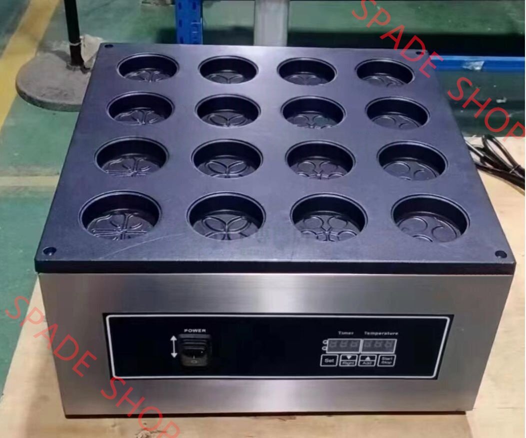 今川焼機 16穴 大判焼器 大判焼き 大判焼機 回転焼き 花型 デジタルディスプレイ付き 単相 100V拍卖