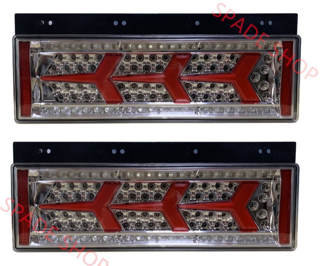 3連テールライト テールランプ トラックテールライト LEDコンビネーション LEDテールランプ レッド 左右セット デコトラ拍卖