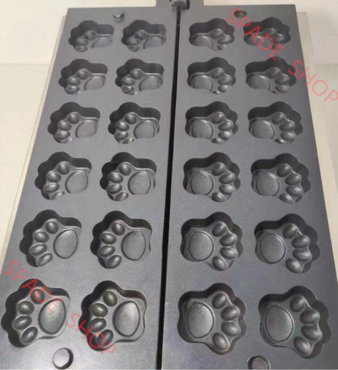 猫の爪のベビーカステラ 猫の爪焼き機 2連 24穴 万能焼ガスLPガス式_業務用_飲食店_店舗用品_屋台拍卖