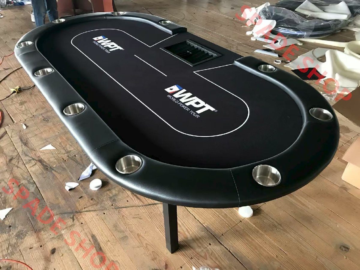 人気推薦☆ 高級競技用 テーブル ポーカー テーブル 羅紗取り外し可能 折りたたみ脚 チップ 競技用テーブル ポーカーテーブル 213*106cm拍卖