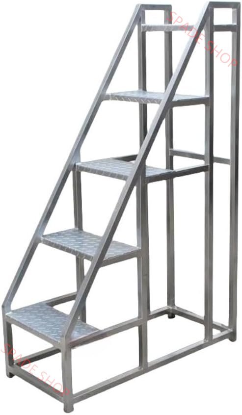 踏み台 5ステップ屋外はしごスツール、階段 はしご 踏台 家庭用階段 日焼け防止性、耐腐食性手すり両側 安全で安定した 60*102*160cm拍卖