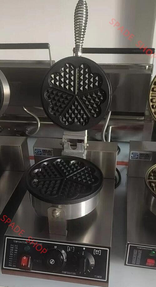 電気 ハート型 ワッフルメーカー 5個焼き 単相100V_業務用_厨房機器_飲食店_店舗用品_屋台_出店拍卖