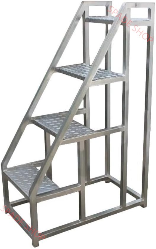 踏み台 4ステップ屋外はしごスツール、階段 はしご 踏台 家庭用階段 日焼け防止性、耐腐食性手すり両側 安全で安定した 60*82*100cm拍卖