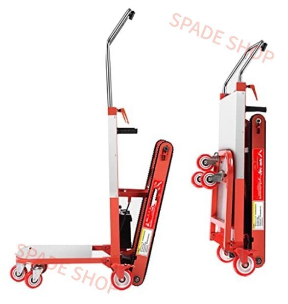 電動台車 折り畳み階段昇降機 電動階段台車 電気階段登りハンドトラック、3.2 Cm幅広トラックデザインのヘビーデューティプラットフォーム拍卖