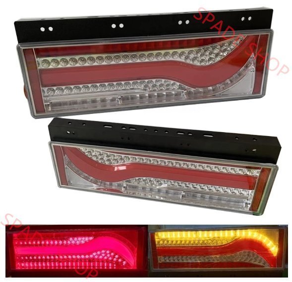 歌舞伎テールランプ 3連テールライト 千本桜型 トラック コンビネーション LEDテールランプ シーケンシャルセット 左右 品質良好拍卖