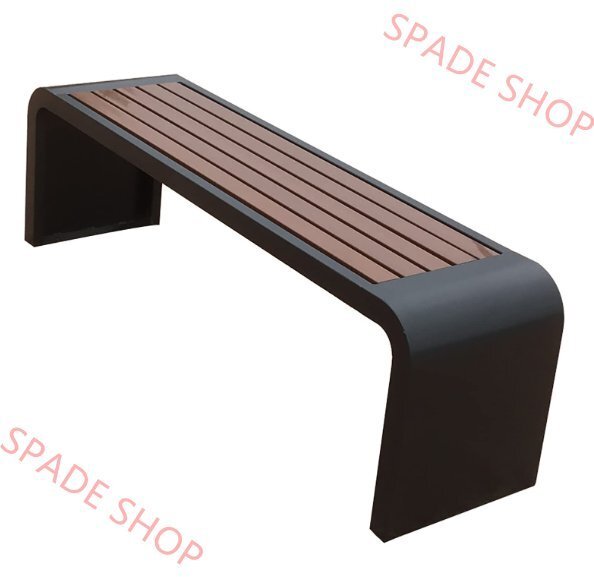 パティオガーデンベンチ屋外ベンチ、耐候性防食防水ベンチ、鋳鉄フレームとプラスチック製木製椅子の表面、120*40cm拍卖