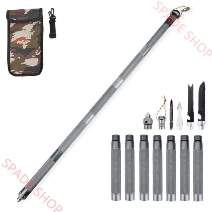 護身杖 ポータブル 折りたたみ ウォーキングスティック 登山杖 軽量 マルチセット機能登山杖 護身用品 アルミ合金 登山 109cm拍卖