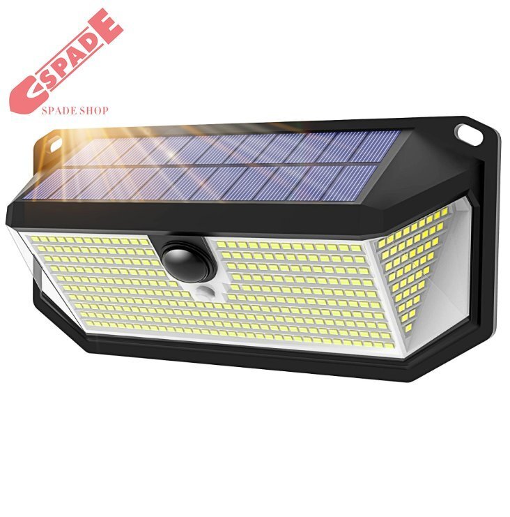 ソーラーライト センサーライト屋外 416LED 3000ルーメン 強力 ガーデンライト高感度人感センサー 太陽光発電 自動点灯 1800mAhバッテリー拍卖