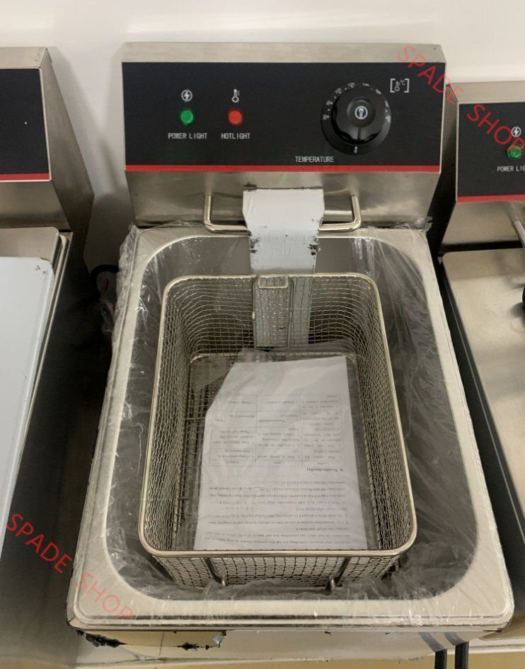 一槽式 ミニフライヤー 6L 卓上フライヤー 厨房機器 揚げ物天ぷら 過昇防止装置搭載 単相 100V拍卖