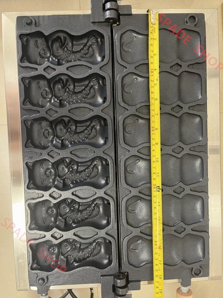 電気 スティックワッフル めでたい焼き 鯛抱き猫き焼き器 6個焼き 単相 100V_業務用_厨房機器拍卖