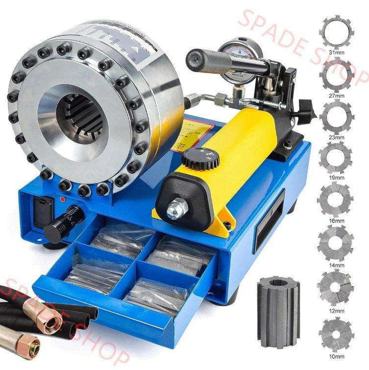 手動油圧圧着機 8セットの金型が付属し 手動収縮機 高圧油管油圧ホース圧着機 35Mpa ホースかしめ工具 油圧ペンチ 油圧ホースパイプ圧着機拍卖