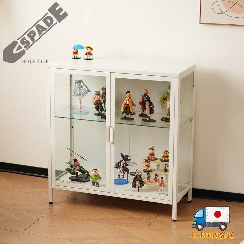 【国内発送】コレクションケース コレクションシェルフ ガラスディスプレイキャビネット おしゃれ 棚高さ調節可能 幅80*奥行35*高さ86CM拍卖