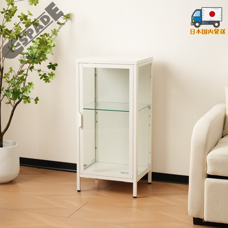 【国内発送】コレクションケース コレクションシェルフ ガラスディスプレイキャビネット おしゃれ棚高さ調節可能 強化ガラス40*35*86拍卖