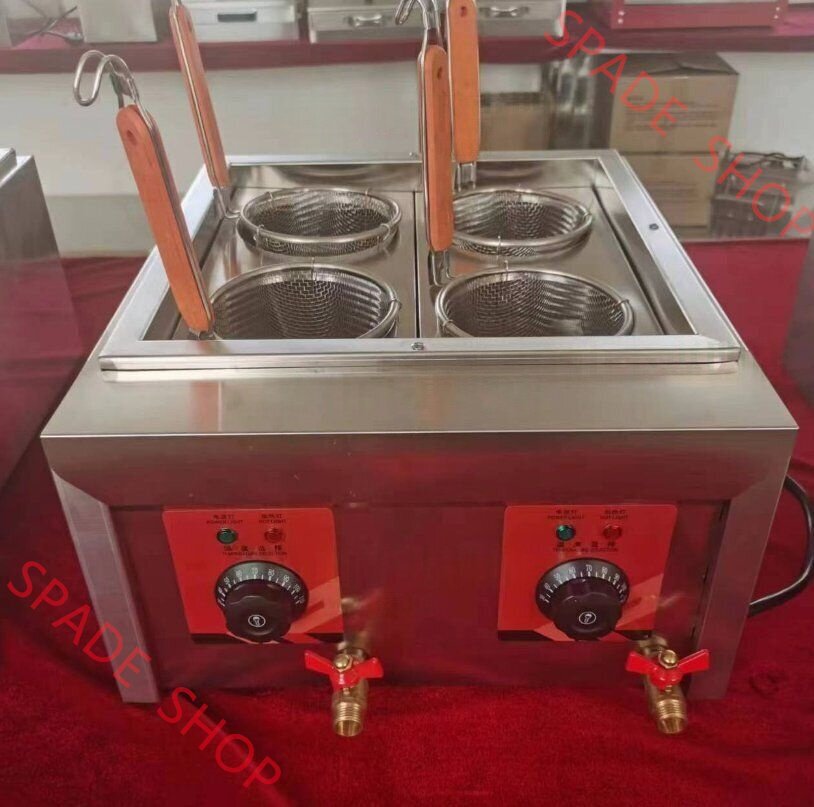 茹で麺機 ゆで麺器 電気ゆで麺機 卓上型 テボ4点付き 単相 100V 厨房_業務_店舗拍卖